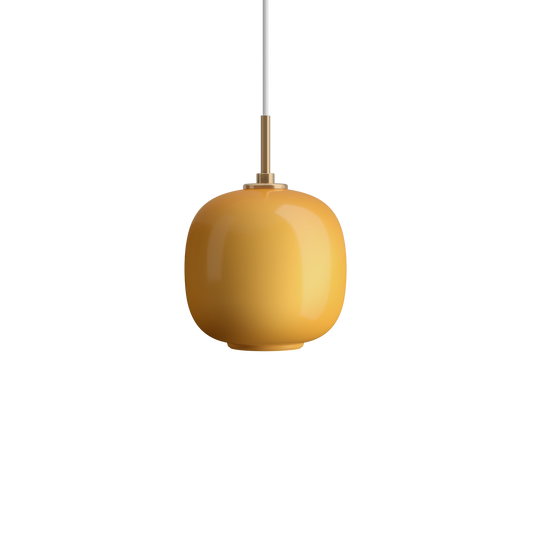 Louis Poulsen VL 45 Radiohus Pendel Ø175 - Messing/Amber Glas