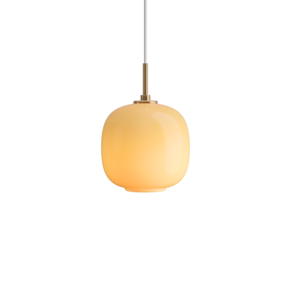 Louis Poulsen VL 45 Radiohus Pendel Ø175 - Messing/Amber Glas