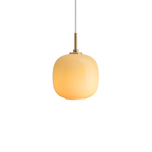 Louis Poulsen VL 45 Radiohus Pendel Ø175 - Messing/Amber Glas