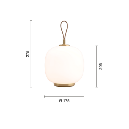 Louis Poulsen VL 45 Radiohus Genopladelig Bordlampe Messing/Rosa Glas
