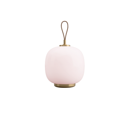Louis Poulsen VL 45 Radiohus Genopladelig Bordlampe Messing/Rosa Glas