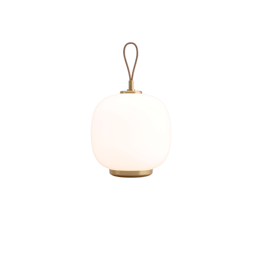 Louis Poulsen VL 45 Radiohus Genopladelig Bordlampe Messing/Rosa Glas