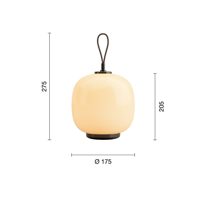 Louis Poulsen VL 45 Radiohus Genopladelig Bordlampe Messing/Gul Glas