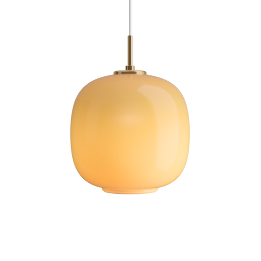 Louis Poulsen VL 45 Radiohus Pendel Ø250 - Messing/Amber Glas