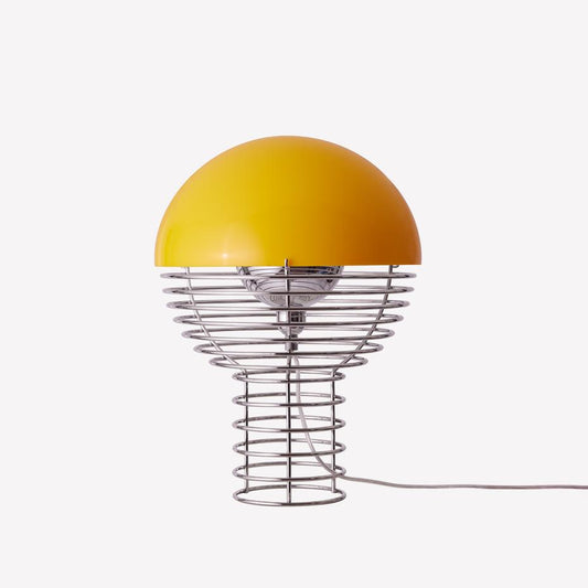 Verpan Wire Bordlampe Ø30 - Krom/Gul