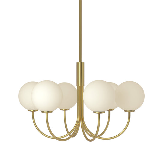 Herstal Ballon 6 Lysekrone Satin brass