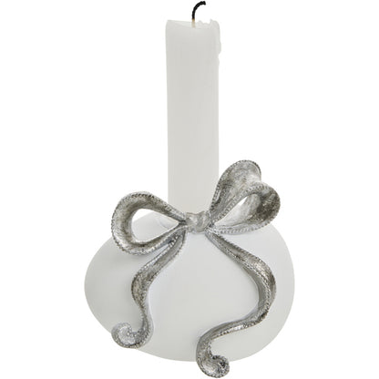 Lene Bjerre Sevinne lysestage påskeæg - hvid/sølv