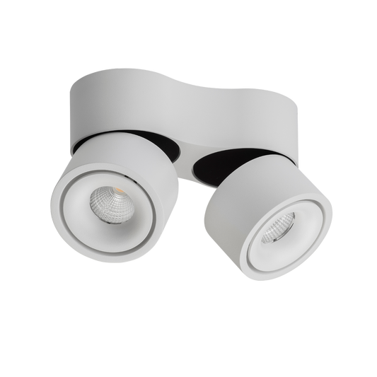 ANTIDARK Easy Mini Double LED - Hvid med kabelhul