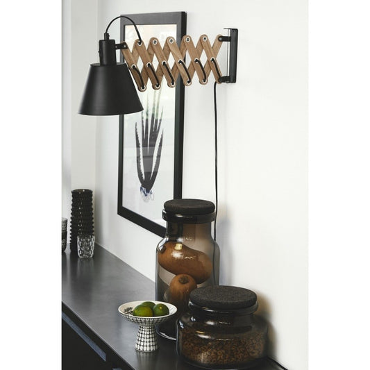 Halo Design Vintage Væglampe Ø18 - Sort/Valnød