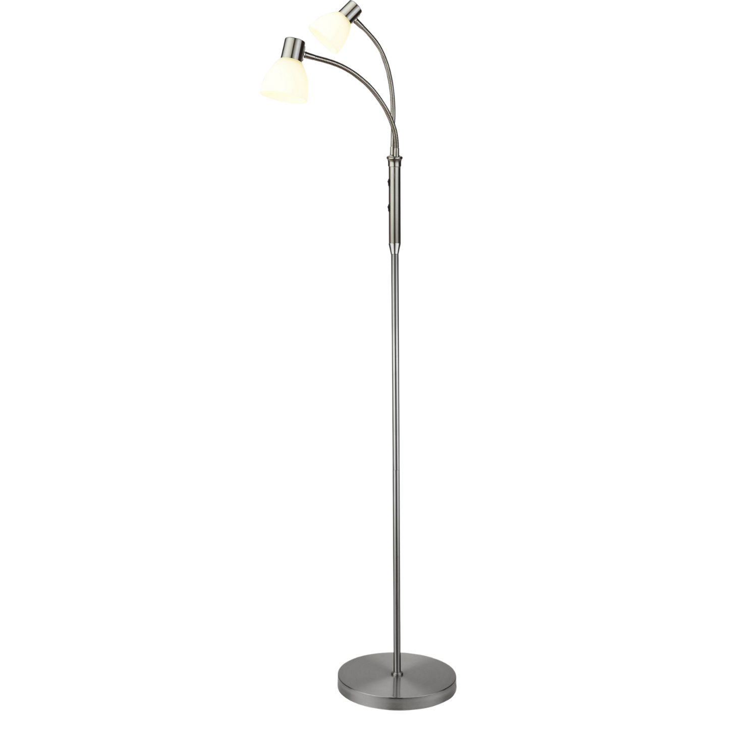 Halo Design Hudson Golvlampa Glas 2L - Borstat stål/Opal