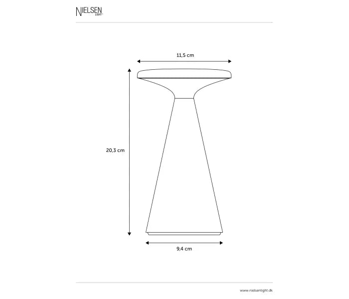 Nielsen Light - Bordslampa Move Me ljusgul uppladdningsbar