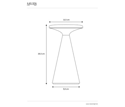 Nielsen Light - Bordslampa Move Me ljusgul uppladdningsbar