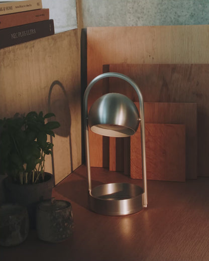 Frandsen Ball Genopladelig bordlampe - Børstet stål