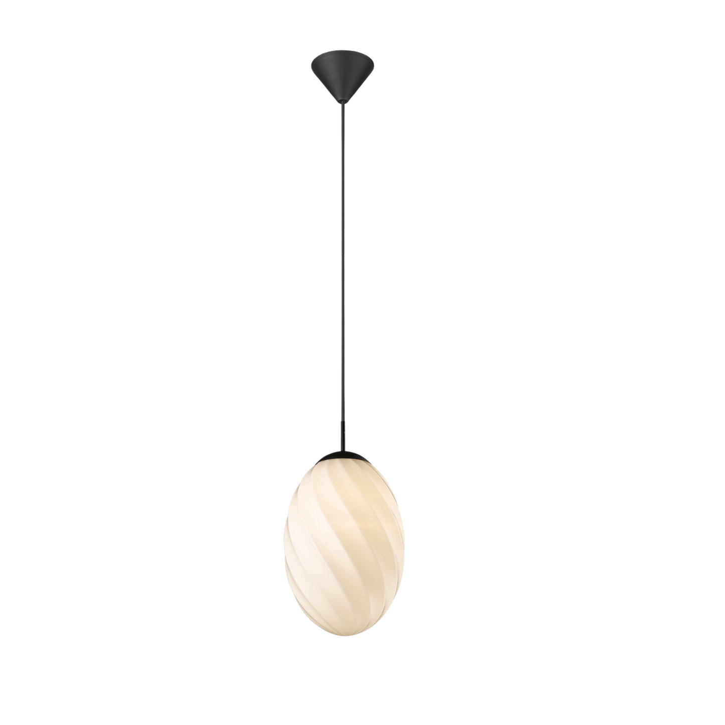 Halo Design Twist Pendel Oval Ø25 - Svart