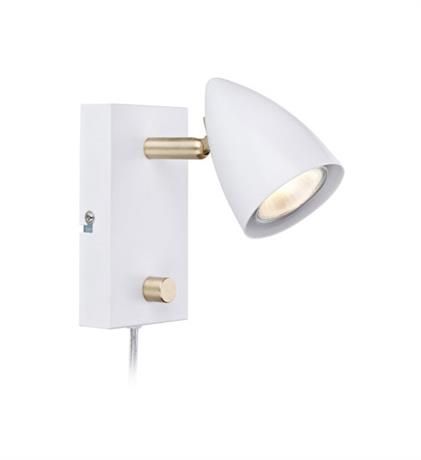 Marksløjd - Ciro Væglampe Hvid/Messing - Marksløjd fra Lampeexperten