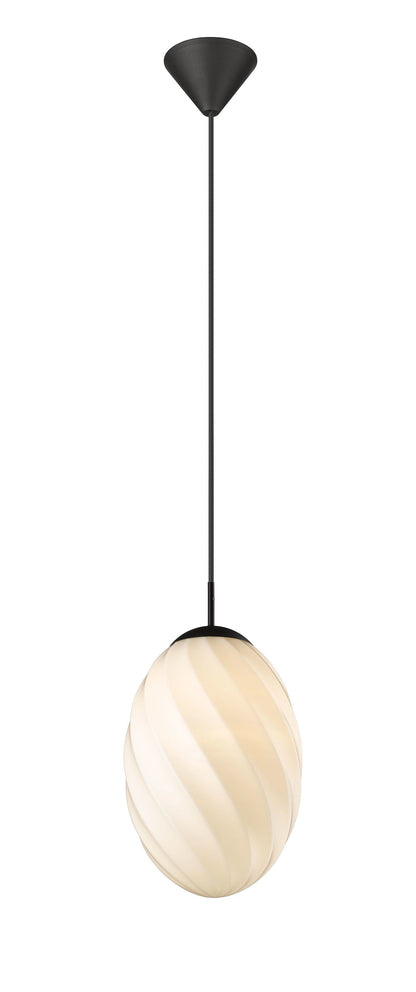 Halo Design - Twist Pendel Oval Sort Ø25 fra Lampeexperten