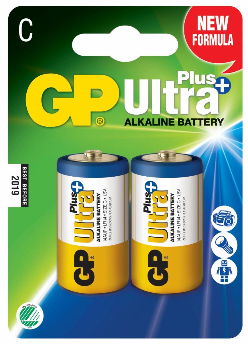 GP ultra+ C/LR14 2-pk fra Lampeexperten