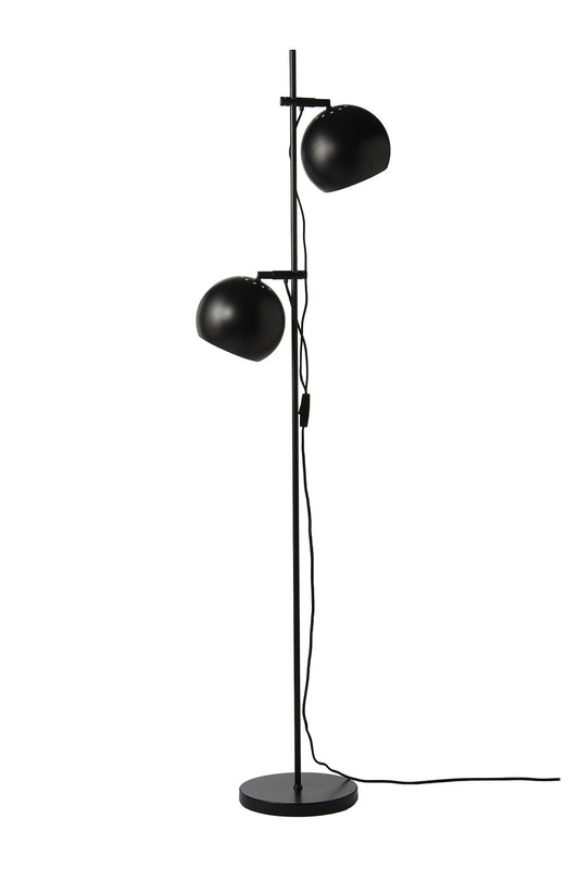 FRANDSEN - Ball gulvlampe 2 arme - Mat sort fra Lampeexperten