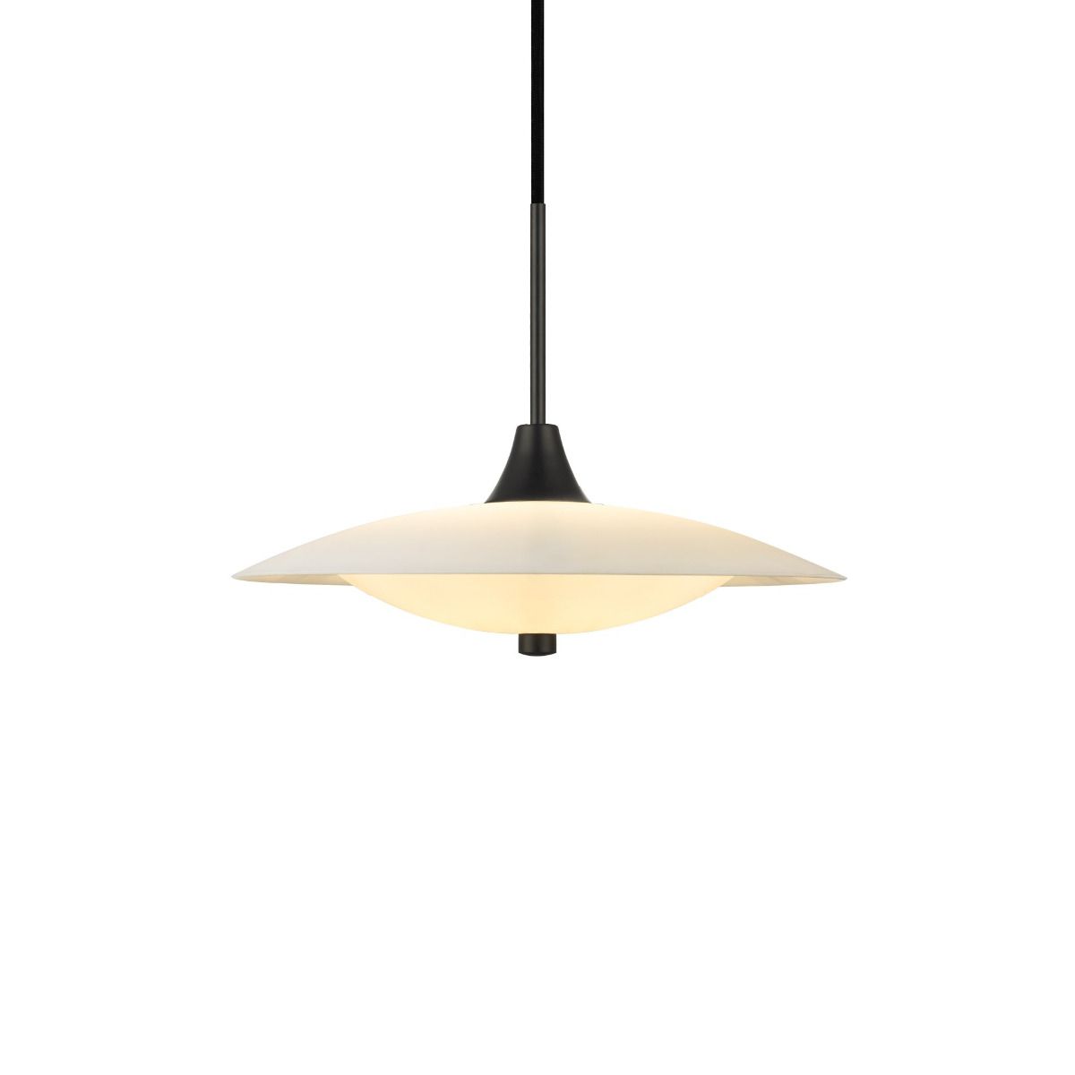 Halo Design - Baroni pendel Ø40 opal/black fra Lampeexperten