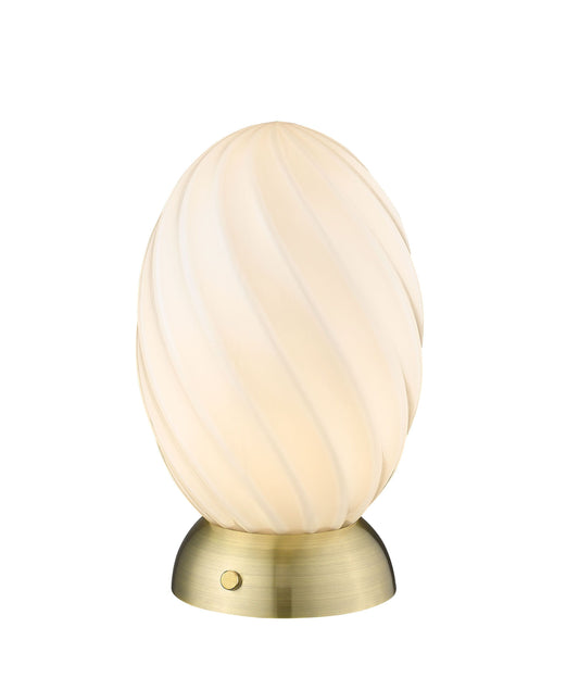Halo Design - Twist Bordlampe Oval Antik Messing fra Lampeexperten