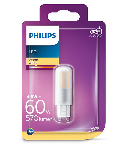 Philips LED-lampa G9 4,8W (60W)