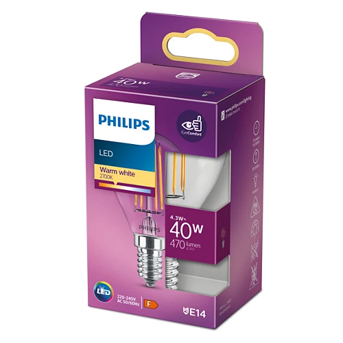 LED classic 40W P45 E14 WW CL ND filamen