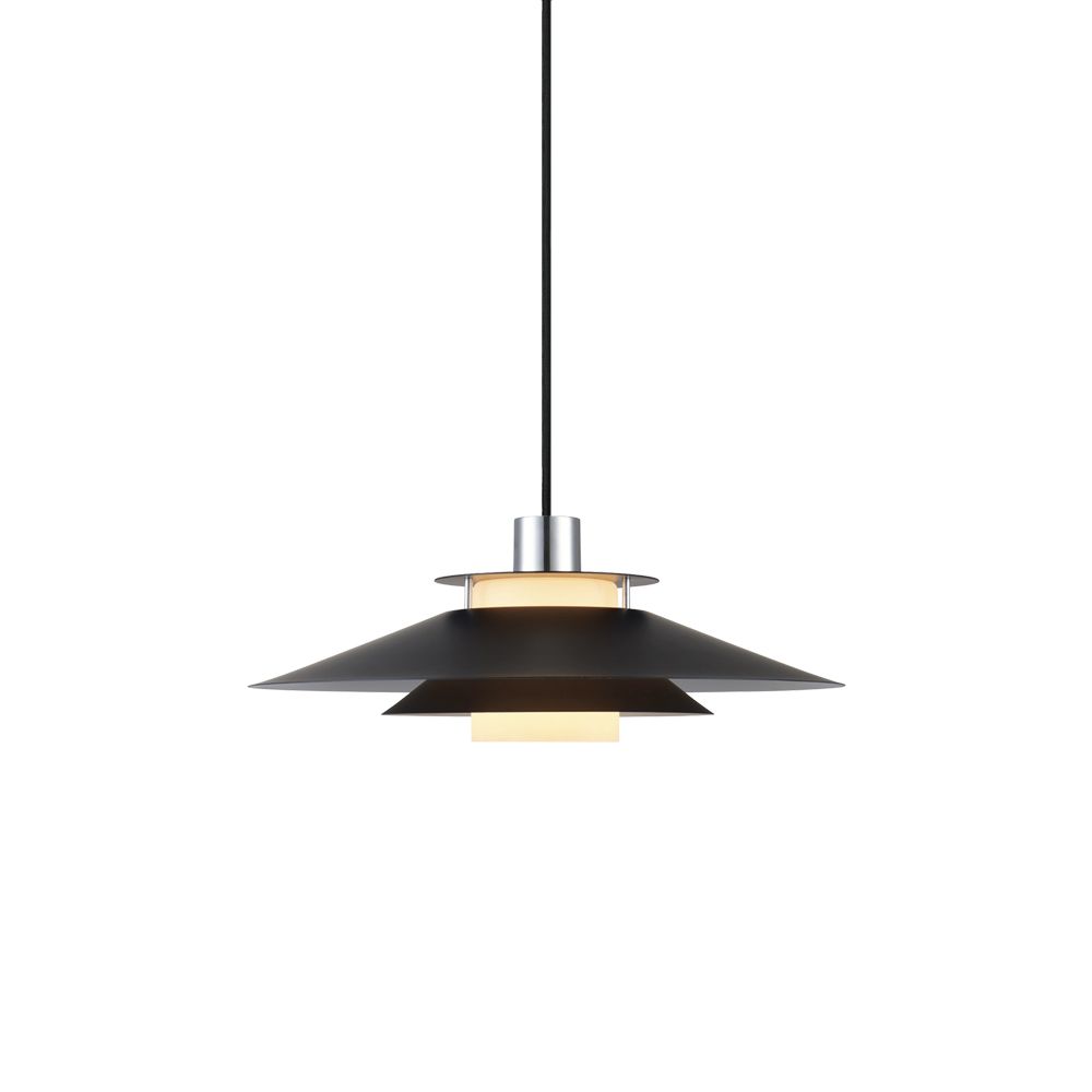 Halo Design - Rivoli Pendel Ø40 Sort/Krom fra Lampeexperten