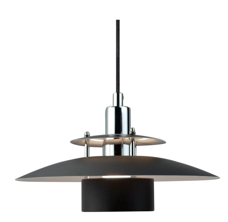 Halo Design - Sørup Pendel Ø40 Sort/Krom fra Lampeexperten