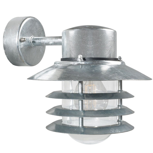 Nordlux - Vejers væglampe galvaniseret stål down fra Lampeexperten