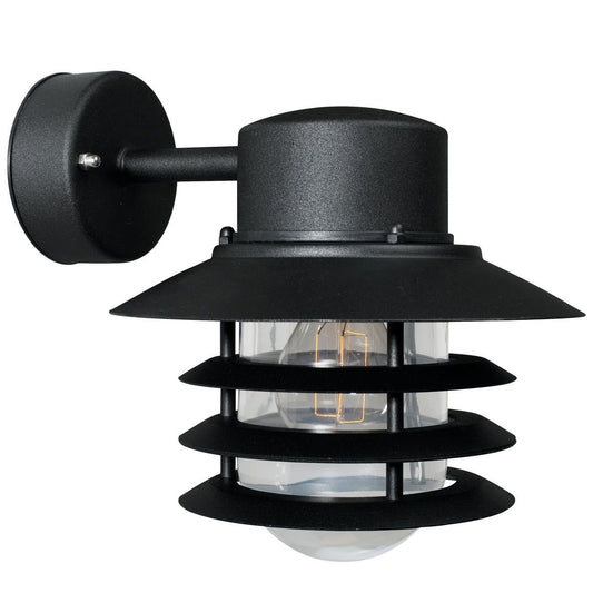 Nordlux - Vejers væglampe down sort fra Lampeexperten